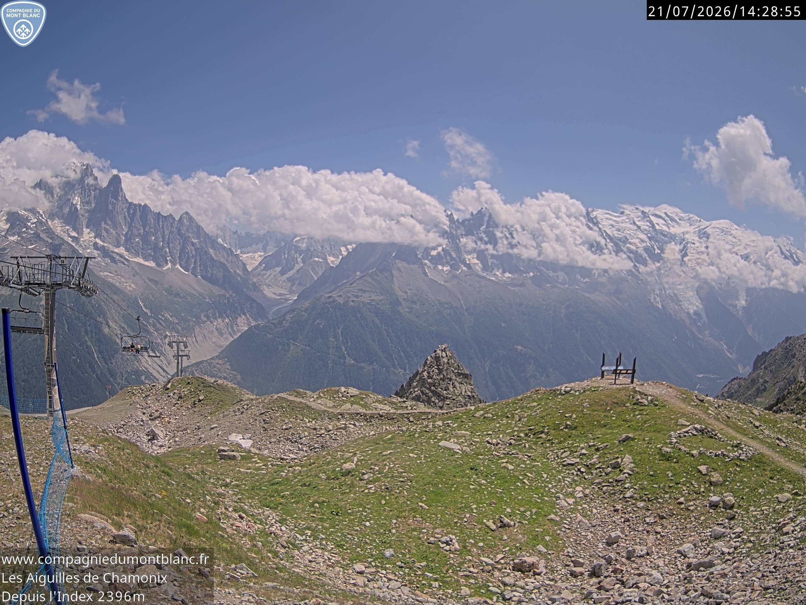 Archiv Foto Webcam Les Aiguilles de Charmonix