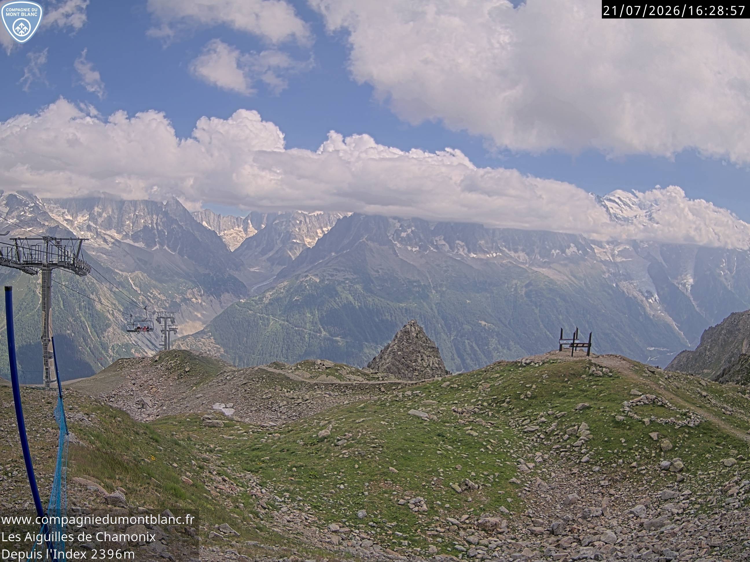 Archiv Foto Webcam Les Aiguilles de Charmonix