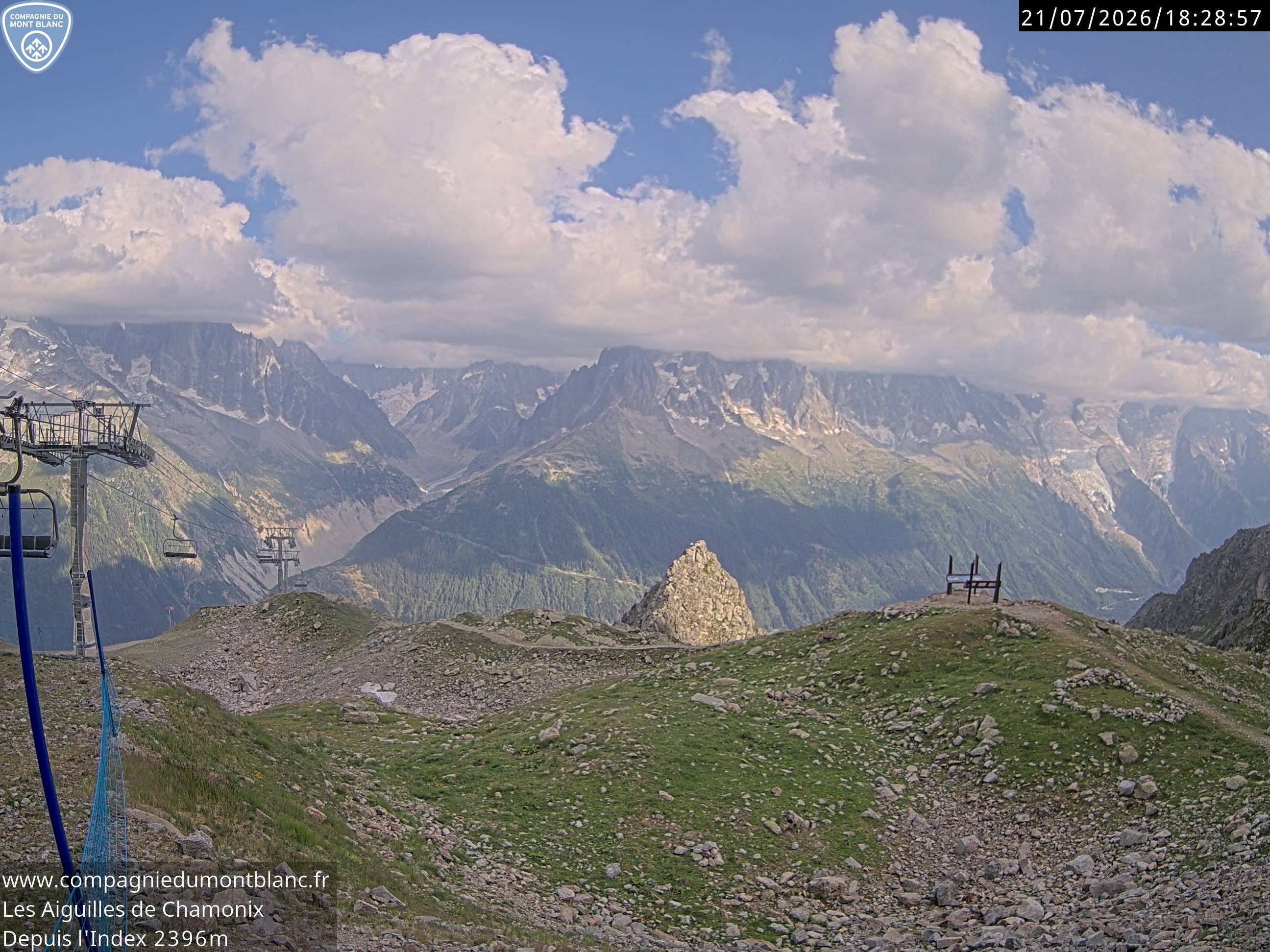 Archiv Foto Webcam Les Aiguilles de Charmonix