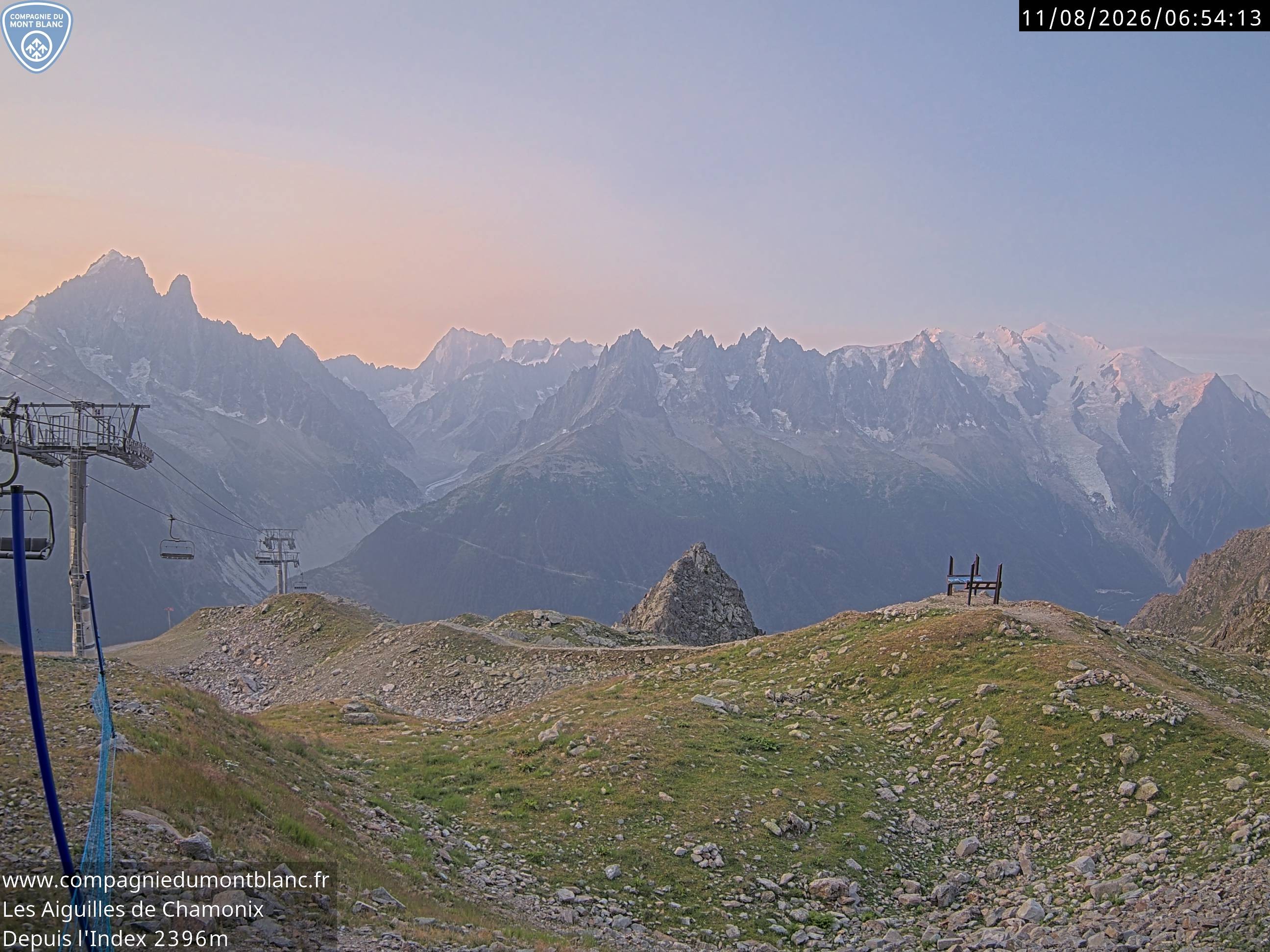 Archiv Foto Webcam Les Aiguilles de Charmonix