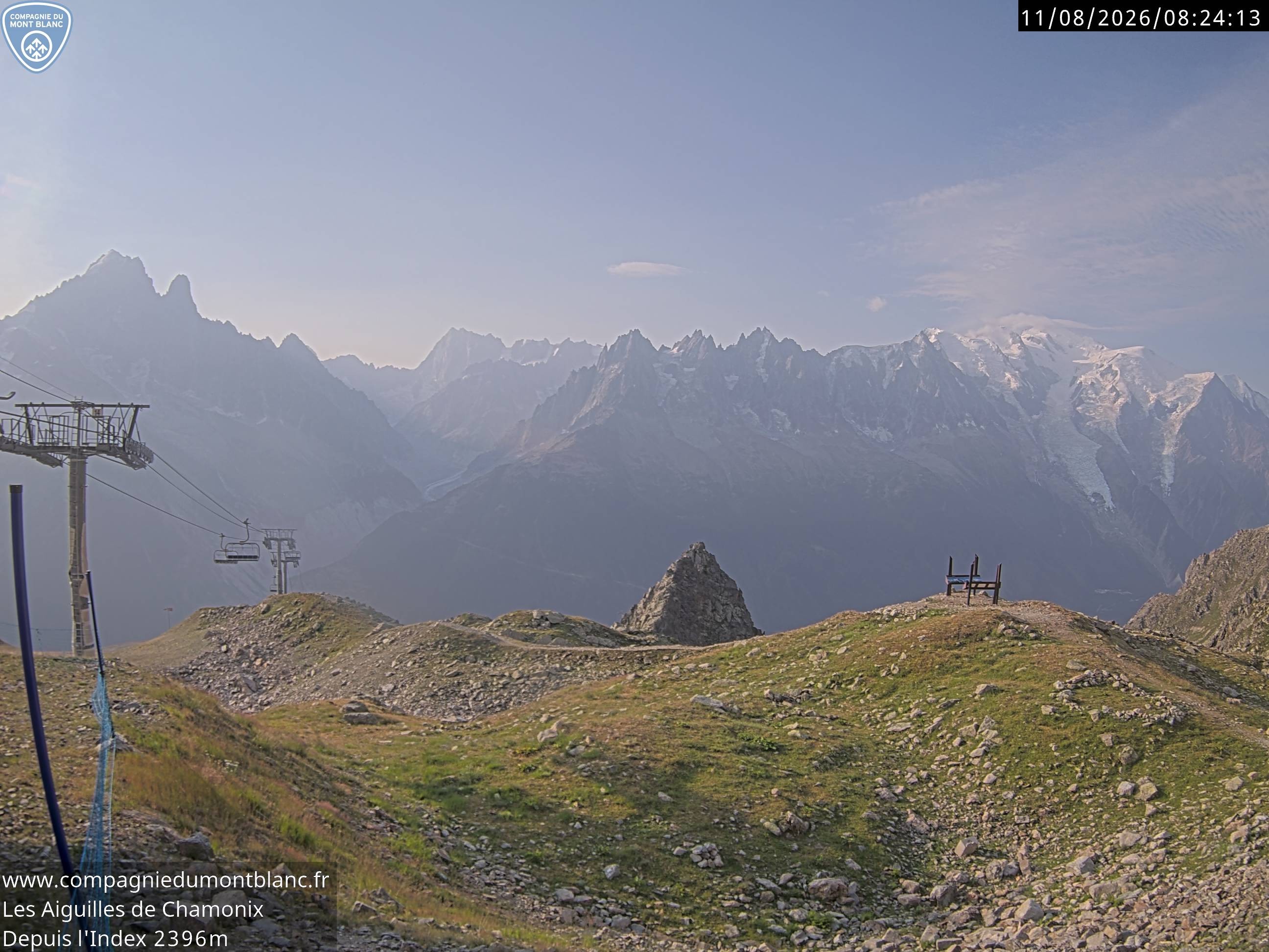 Archiv Foto Webcam Les Aiguilles de Charmonix