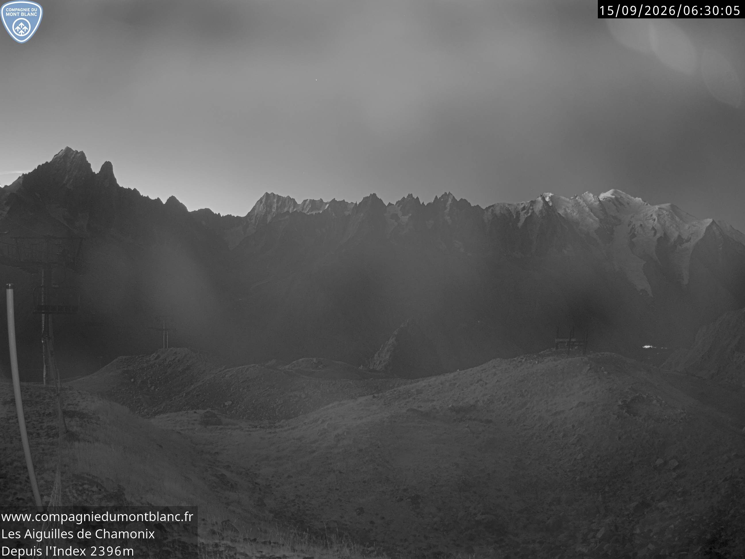 Archiv Foto Webcam Les Aiguilles de Charmonix