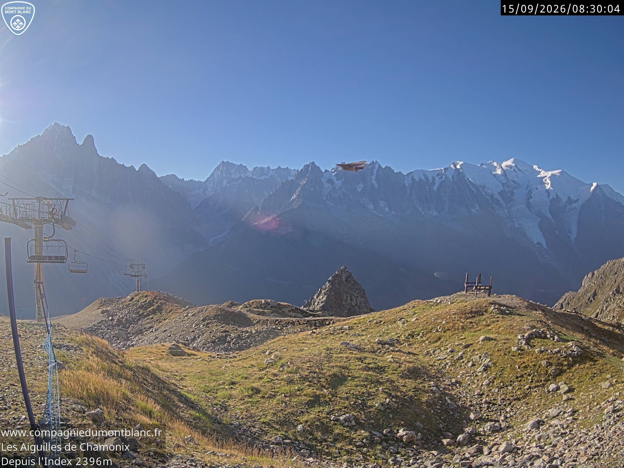 Archiv Foto Webcam Les Aiguilles de Charmonix
