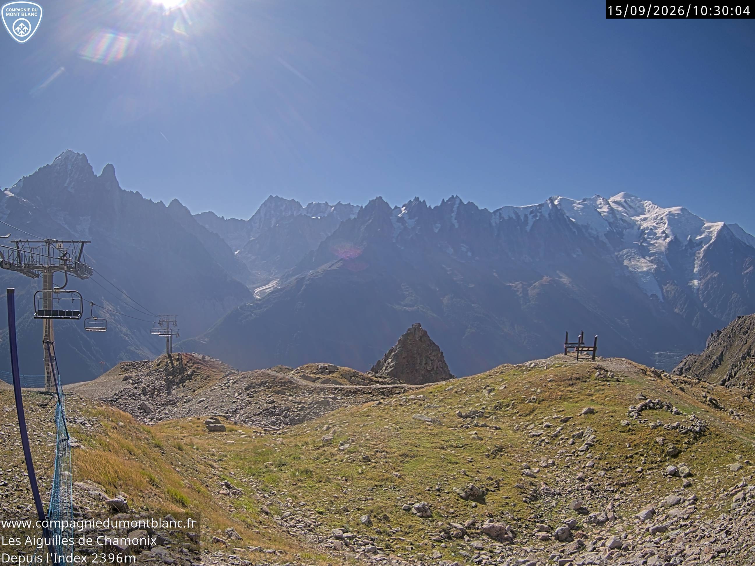 Archiv Foto Webcam Les Aiguilles de Charmonix
