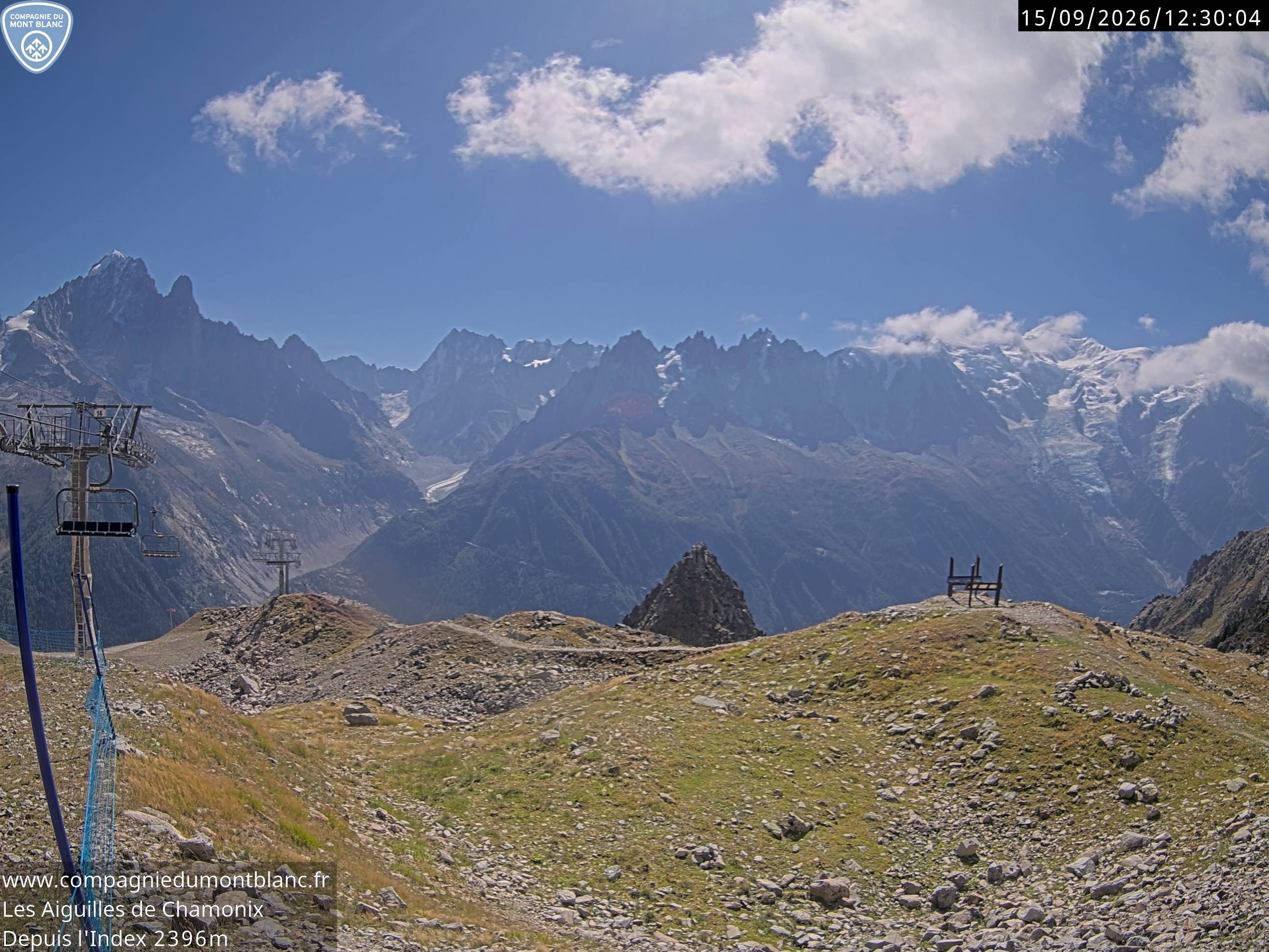 Archiv Foto Webcam Les Aiguilles de Charmonix