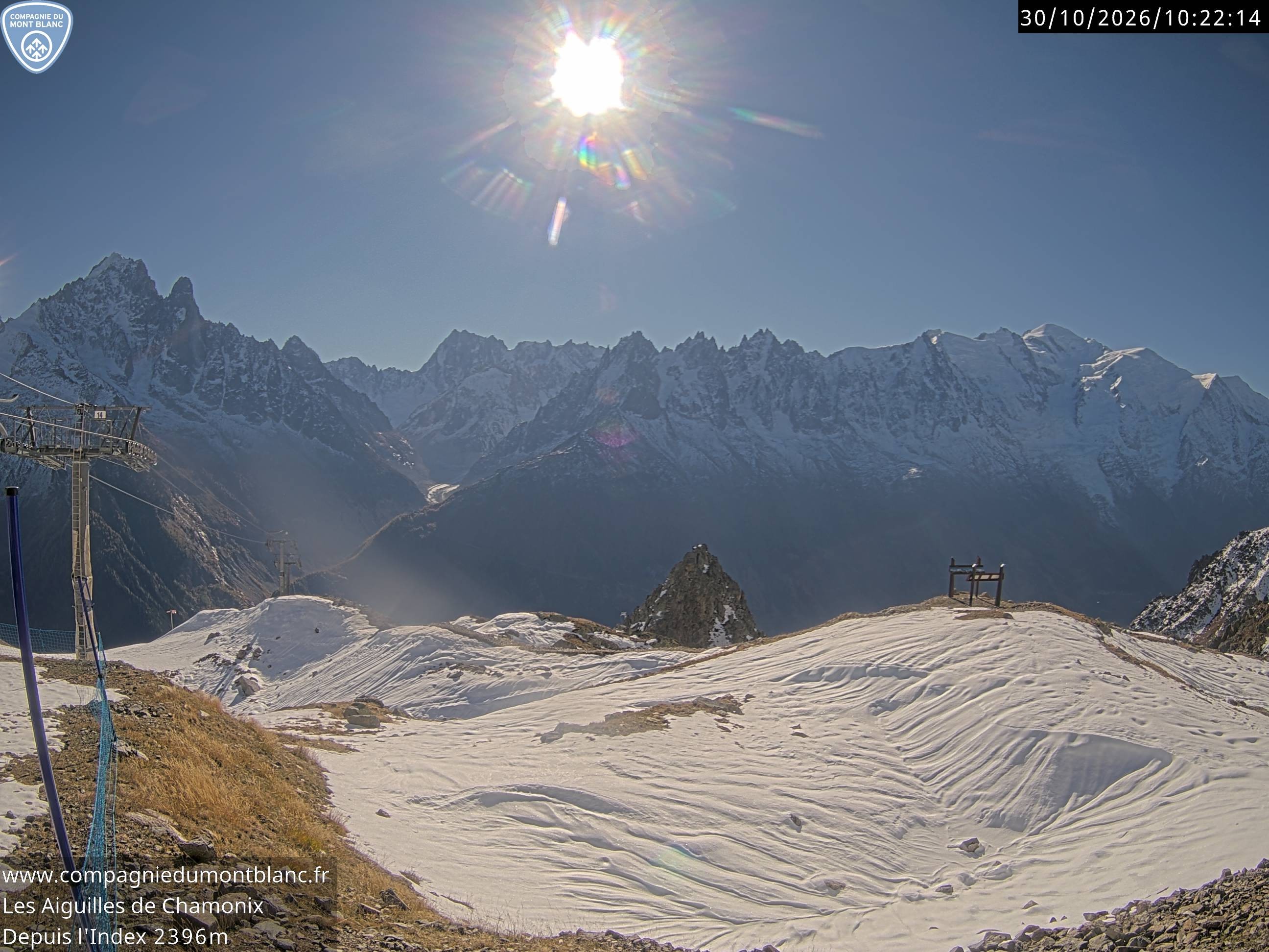 Archiv Foto Webcam Les Aiguilles de Charmonix