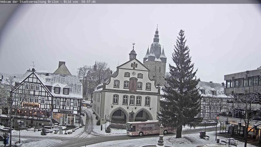 Archiv Foto Webcam Rathaus und Marktplatz Brilon