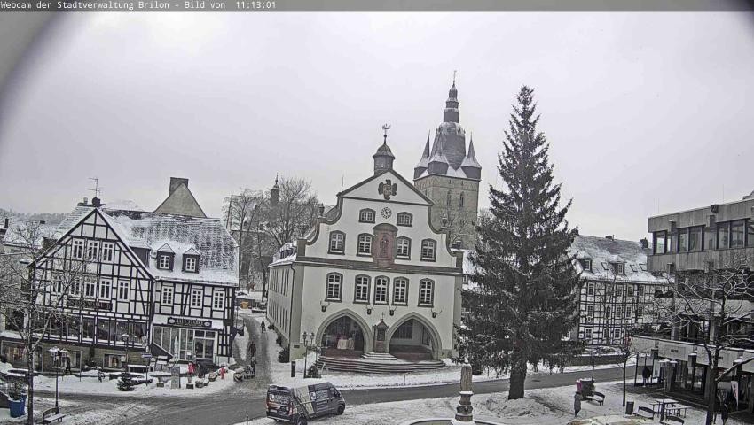 Archiv Foto Webcam Rathaus und Marktplatz Brilon
