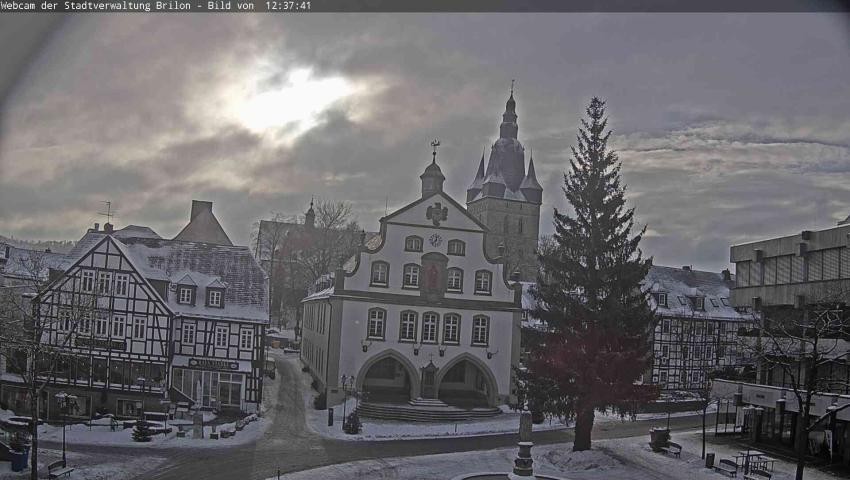 Archiv Foto Webcam Rathaus und Marktplatz Brilon