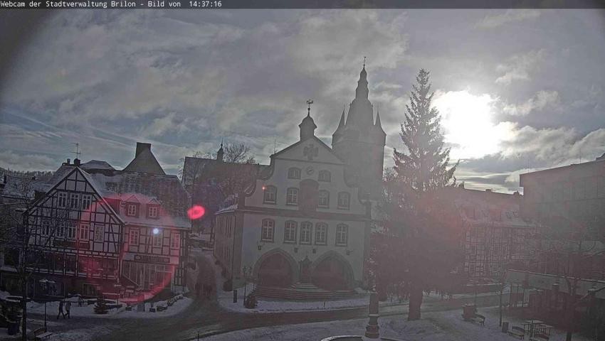 Archiv Foto Webcam Rathaus und Marktplatz Brilon
