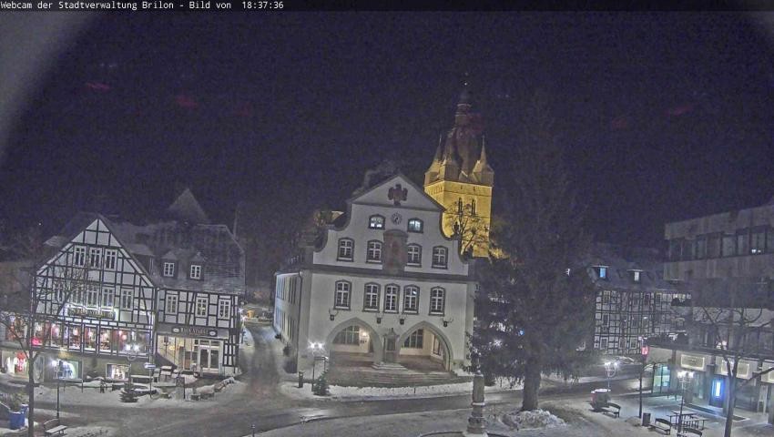 Archiv Foto Webcam Rathaus und Marktplatz Brilon