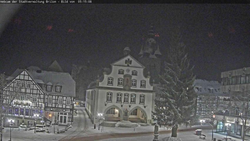 Archiv Foto Webcam Rathaus und Marktplatz Brilon