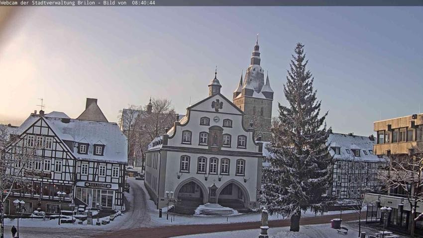 Archiv Foto Webcam Rathaus und Marktplatz Brilon