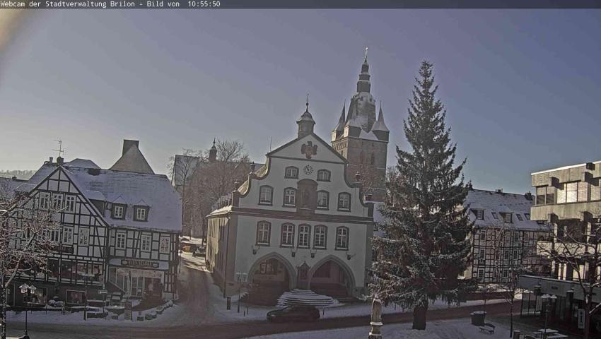 Archiv Foto Webcam Rathaus und Marktplatz Brilon