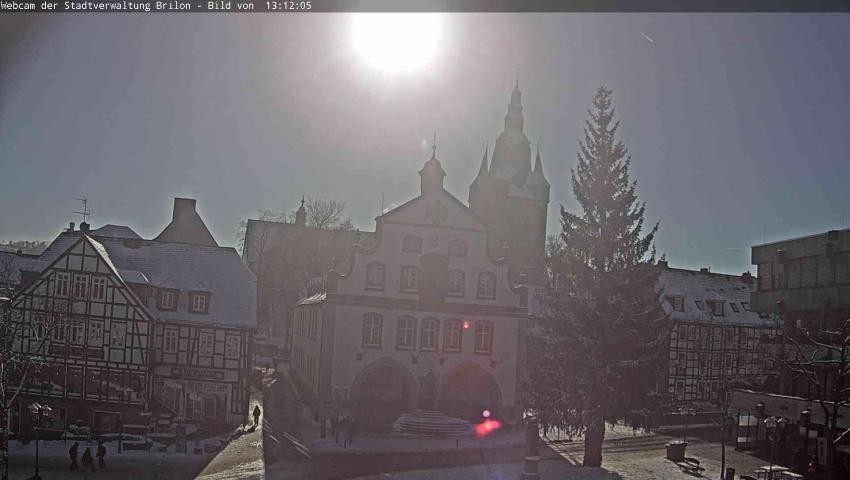 Archiv Foto Webcam Rathaus und Marktplatz Brilon