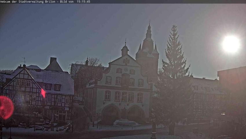 Archiv Foto Webcam Rathaus und Marktplatz Brilon