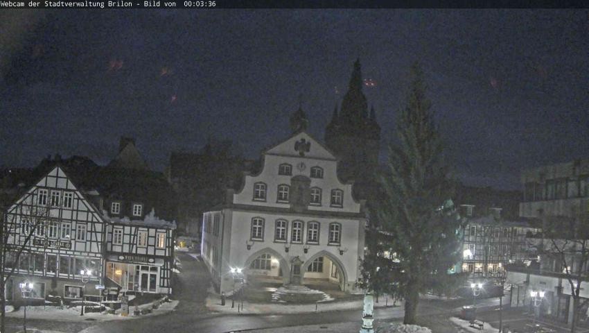 Archiv Foto Webcam Rathaus und Marktplatz Brilon