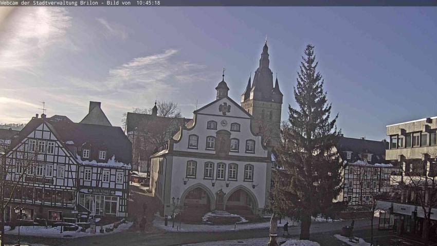 Archiv Foto Webcam Rathaus und Marktplatz Brilon