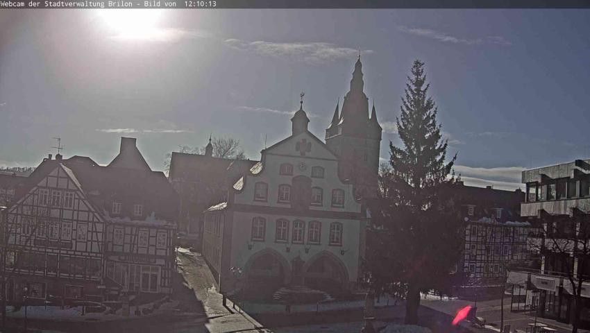 Archiv Foto Webcam Rathaus und Marktplatz Brilon