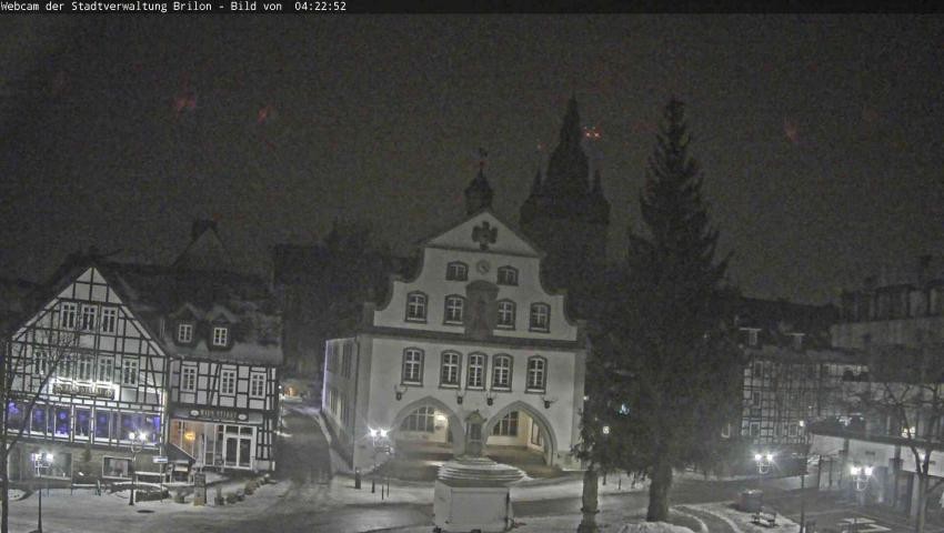 Archiv Foto Webcam Rathaus und Marktplatz Brilon
