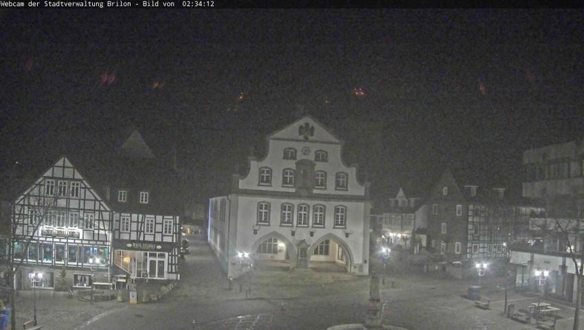 Archiv Foto Webcam Rathaus und Marktplatz Brilon