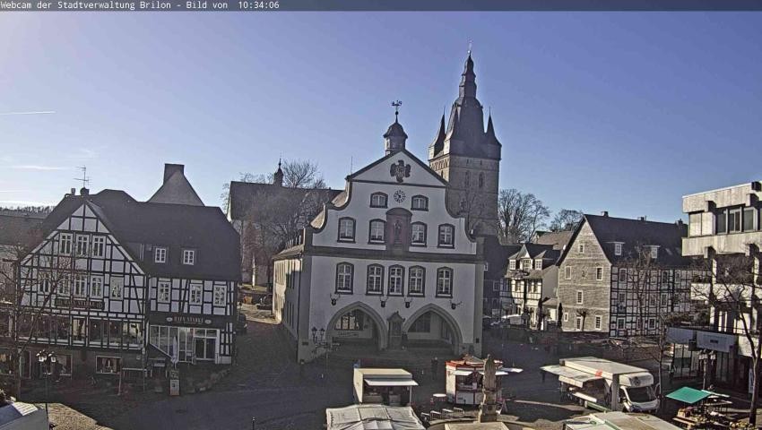 Archiv Foto Webcam Rathaus und Marktplatz Brilon