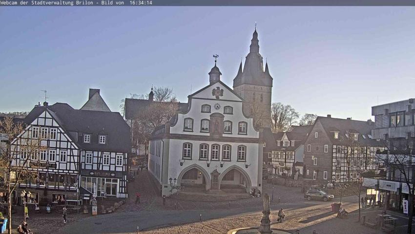 Archiv Foto Webcam Rathaus und Marktplatz Brilon