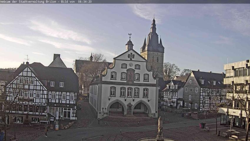 Archiv Foto Webcam Rathaus und Marktplatz Brilon