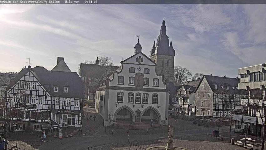 Archiv Foto Webcam Rathaus und Marktplatz Brilon