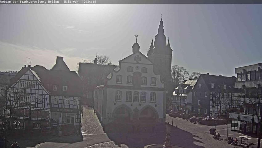 Archiv Foto Webcam Rathaus und Marktplatz Brilon