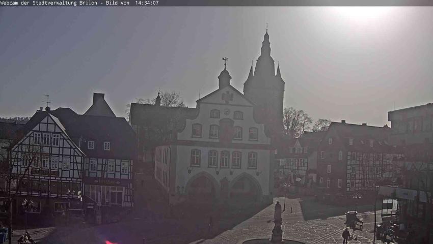 Archiv Foto Webcam Rathaus und Marktplatz Brilon