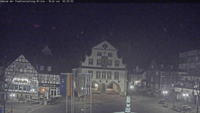 Archiv Foto Webcam Rathaus und Marktplatz Brilon