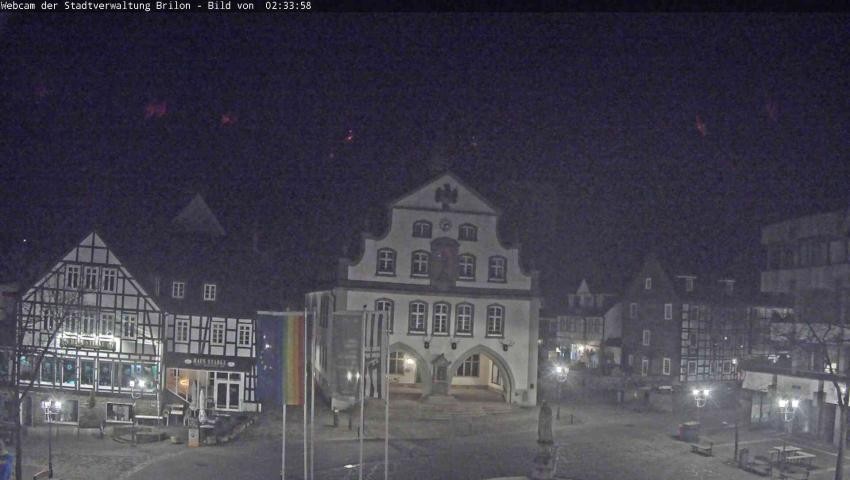 Archiv Foto Webcam Rathaus und Marktplatz Brilon