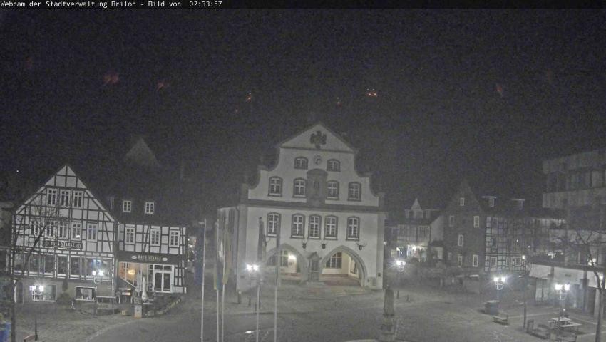Archiv Foto Webcam Rathaus und Marktplatz Brilon