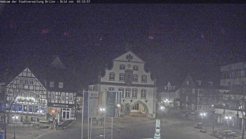 Archiv Foto Webcam Rathaus und Marktplatz Brilon