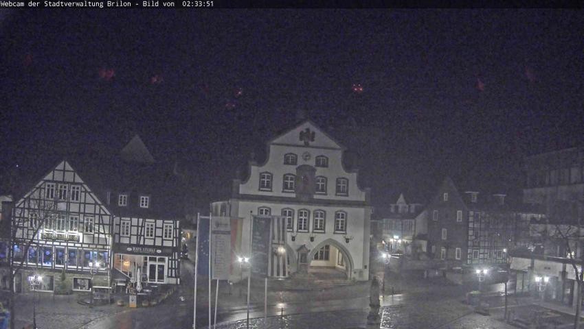 Archiv Foto Webcam Rathaus und Marktplatz Brilon