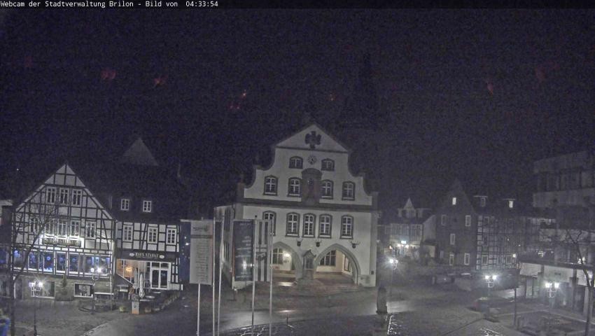 Archiv Foto Webcam Rathaus und Marktplatz Brilon