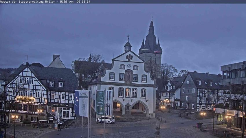 Archiv Foto Webcam Rathaus und Marktplatz Brilon