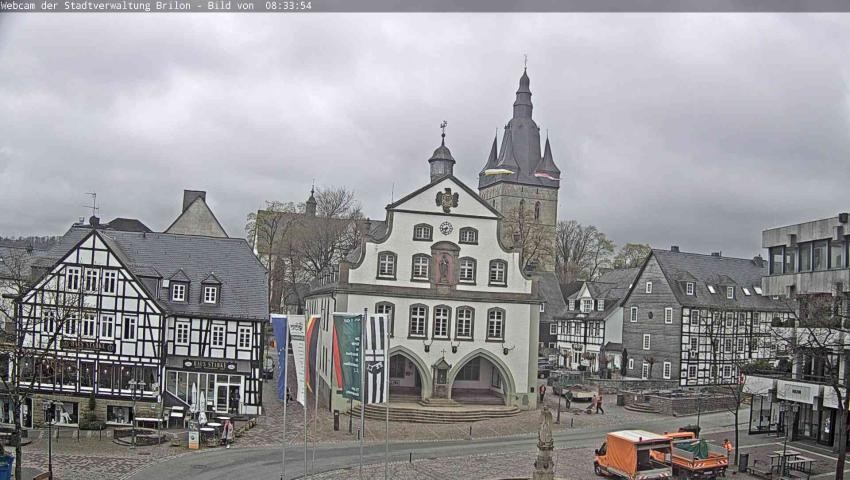 Archiv Foto Webcam Rathaus und Marktplatz Brilon