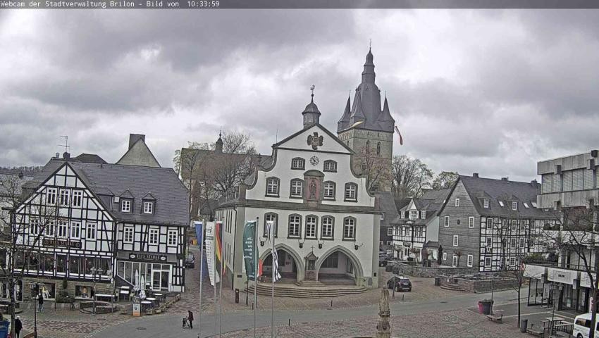 Archiv Foto Webcam Rathaus und Marktplatz Brilon