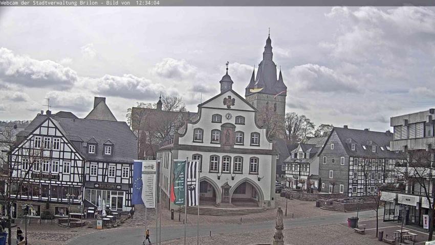 Archiv Foto Webcam Rathaus und Marktplatz Brilon