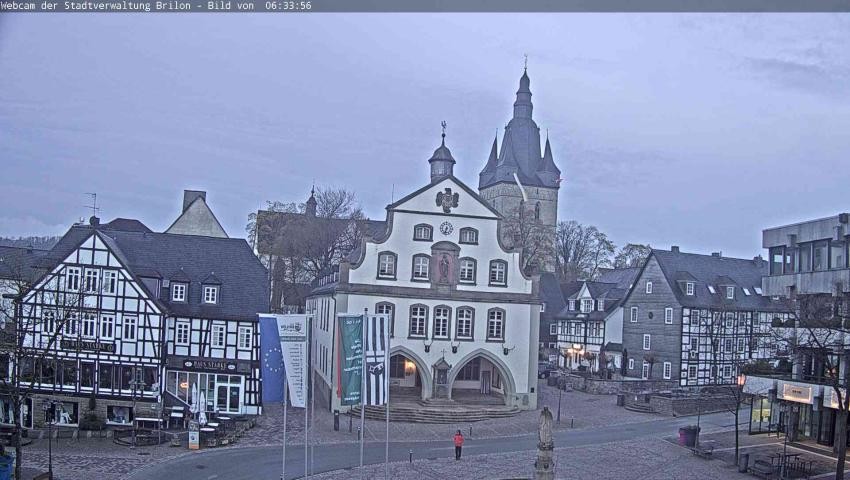 Archiv Foto Webcam Rathaus und Marktplatz Brilon