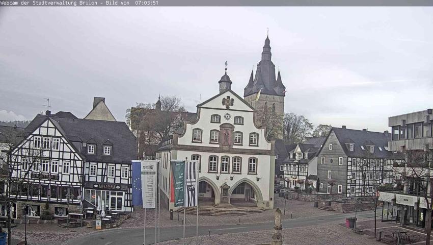 Archiv Foto Webcam Rathaus und Marktplatz Brilon