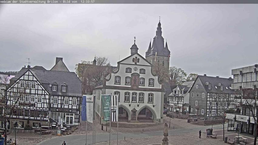 Archiv Foto Webcam Rathaus und Marktplatz Brilon