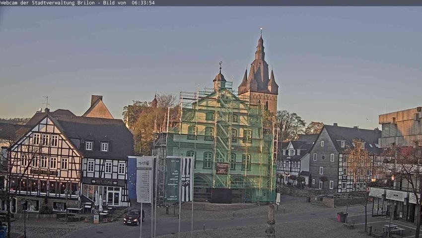 Archiv Foto Webcam Rathaus und Marktplatz Brilon