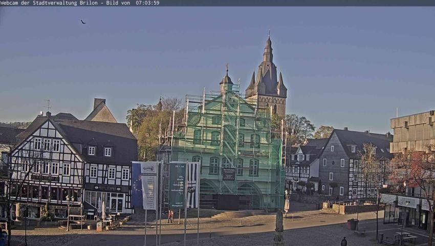 Archiv Foto Webcam Rathaus und Marktplatz Brilon