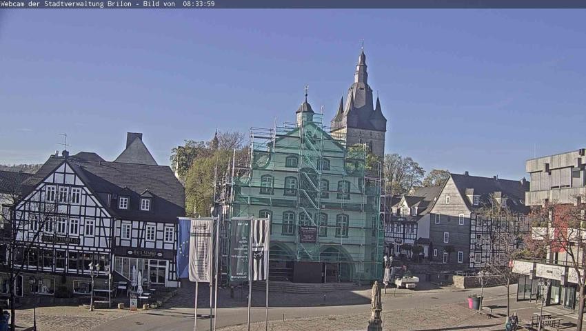 Archiv Foto Webcam Rathaus und Marktplatz Brilon