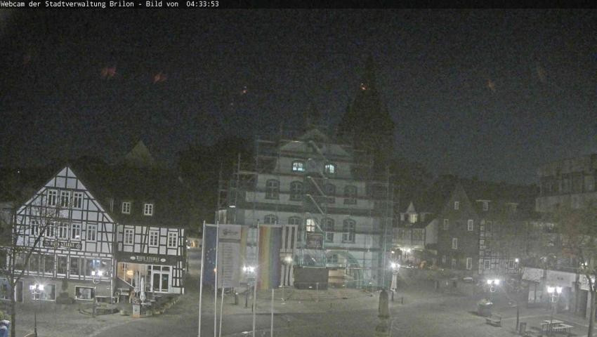 Archiv Foto Webcam Rathaus und Marktplatz Brilon