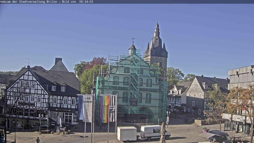 Archiv Foto Webcam Rathaus und Marktplatz Brilon