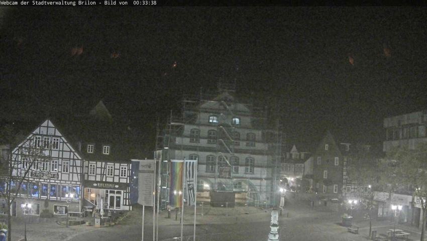 Archiv Foto Webcam Rathaus und Marktplatz Brilon